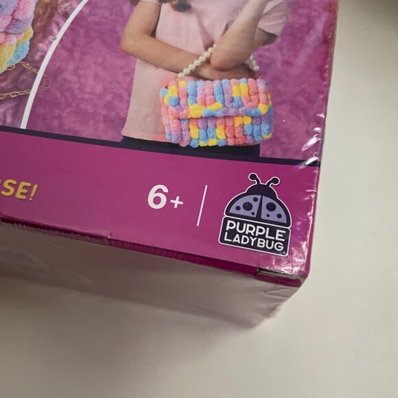 Purple Ladybug Craft Your Own Pompom Purse Kit - Picture 3 of 6